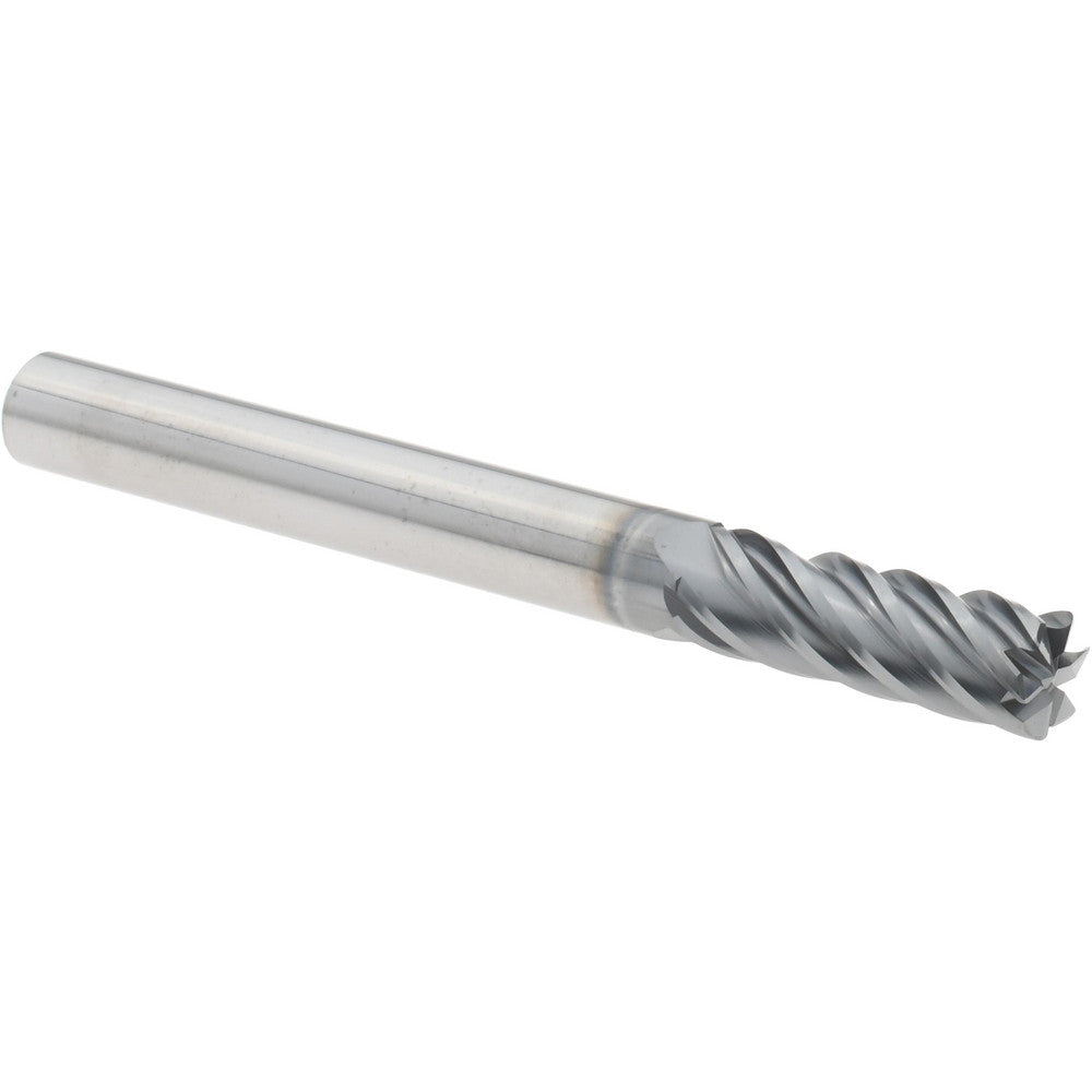 Emuge 2947L.025015 Roughing & Finishing End Mill 1/4" Dia, 6 Flutes, 0.015" Corner Radius, Corner Radius End, Solid Carbide