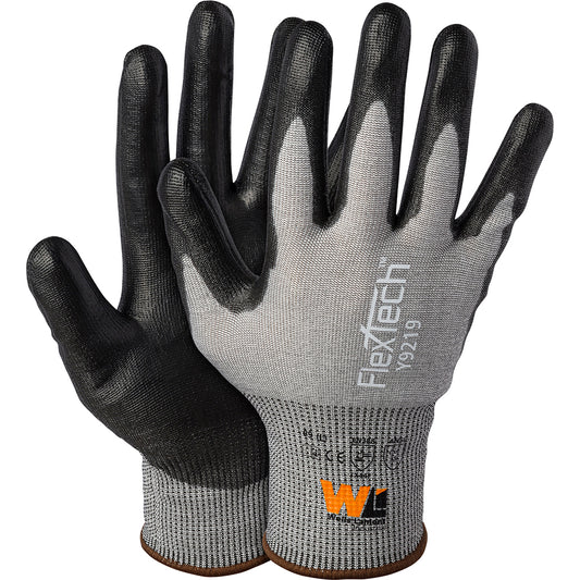 Wells Lamont Y9219L Cut-Resistant Gloves Size L, ANSI Cut A9, Polyurethane, HPPE, Nylon & Glass