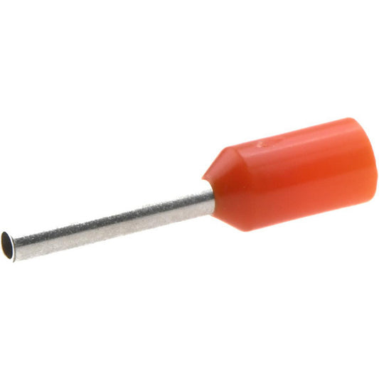 Value Collection E0508-ORANGE Electrical Wire Ferrules Insulation Type Partially Insulated Connection Type Crimp Compatible Wire Size (sq mm) 20 AWG 0.5 mm² Compatible Wire Size (AWG) 20 Pin Length 0.315 in 8.0 mm Pin Length (mm) 8 Pin Diameter 1 mm Overall Length 14