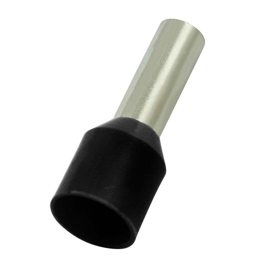 Value Collection E6012-BLACK Electrical Wire Ferrules Insulation Type Partially Insulated Connection Type Crimp Compatible Wire Size (sq mm) 6 mm² 10 AWG Compatible Wire Size (AWG) 10 Pin Length 0.472 in 12.0 mm Pin Length (mm) 12 Pin Diameter 3.5 mm Overall Length