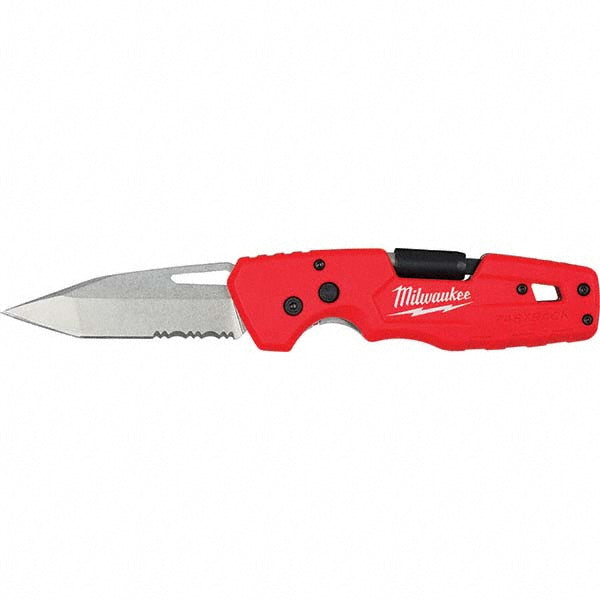 Milwaukee Tool 48-22-1540 Folding Knives Edge Type Partially Serrated  Blade Type Tanto Point  Blade Material Stainless Steel  Handle Material Plastic  Overall Length (Decimal Inch) 7.8700  Blade Length (Inch) 3