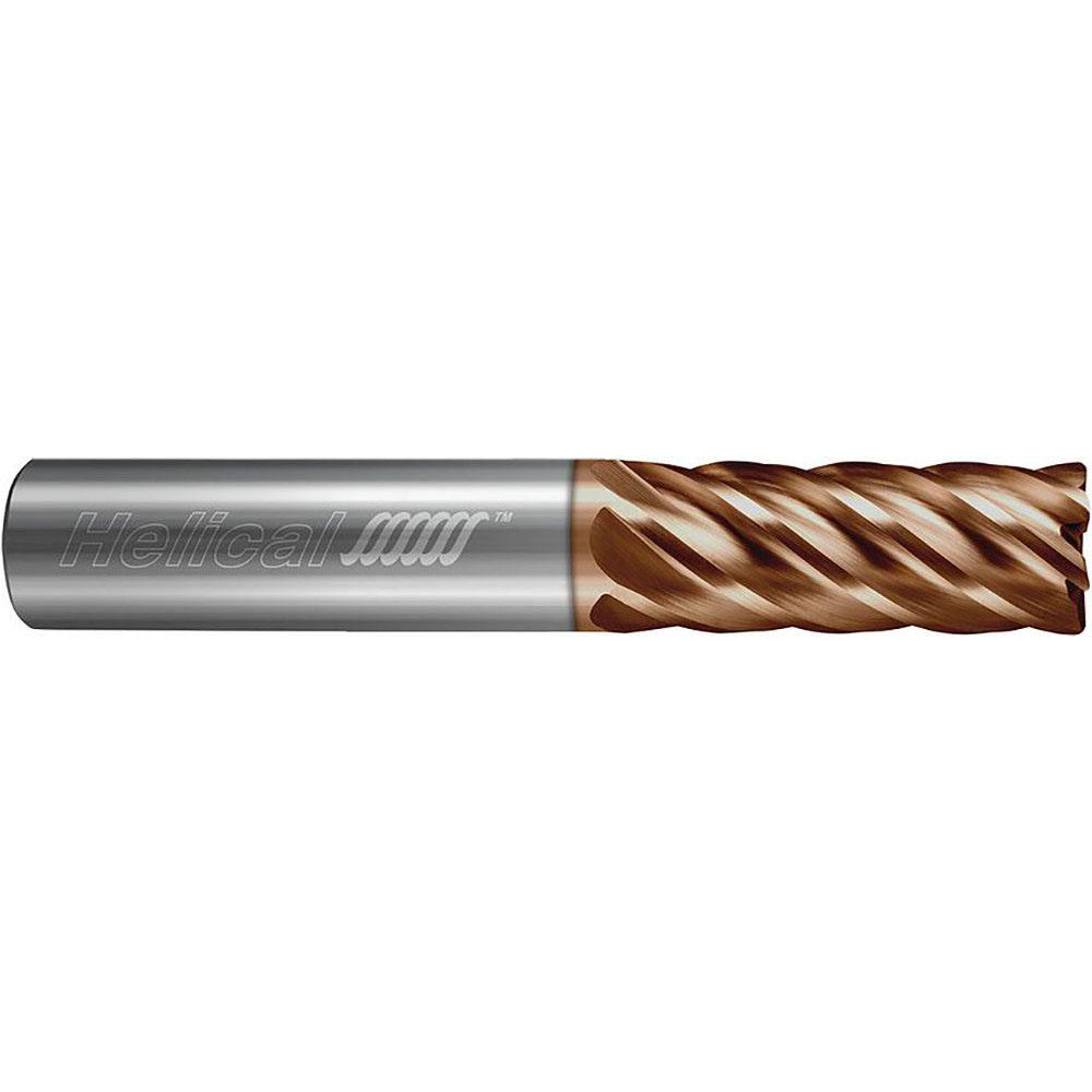 Helical Solutions 59929 Corner Radius End Mill 1/2" Dia, 1-1/4" LOC, 0.0300" Radius, 6 Flute, Solid Carbide