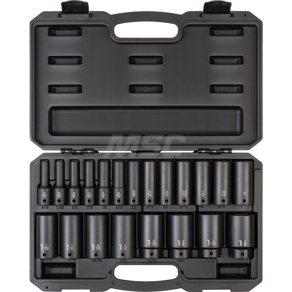 Tekton SID92306 Socket Set Socket Set 21 Pc, 5/16 to 1-1/2" Socket