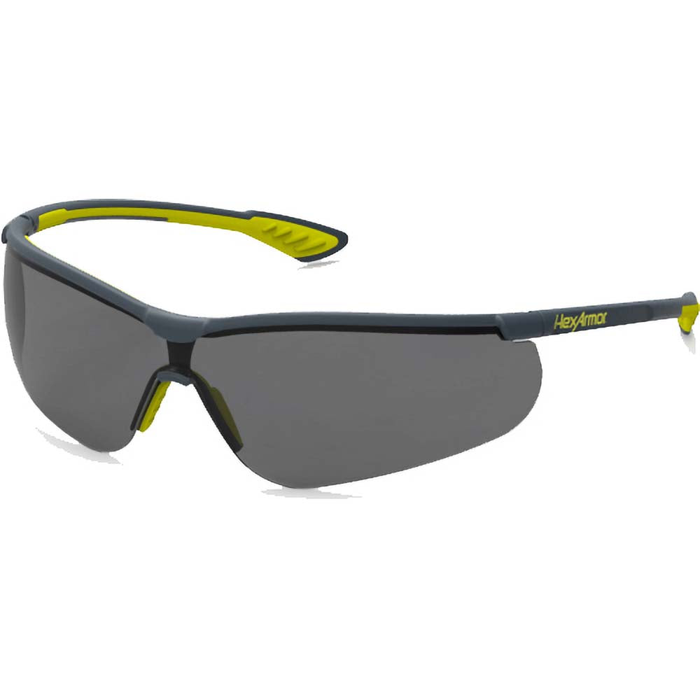 HexArmor 11-15007-05 Safety Glasses Anti-Fog, Polycarbonate, Gray Lenses, Frameless