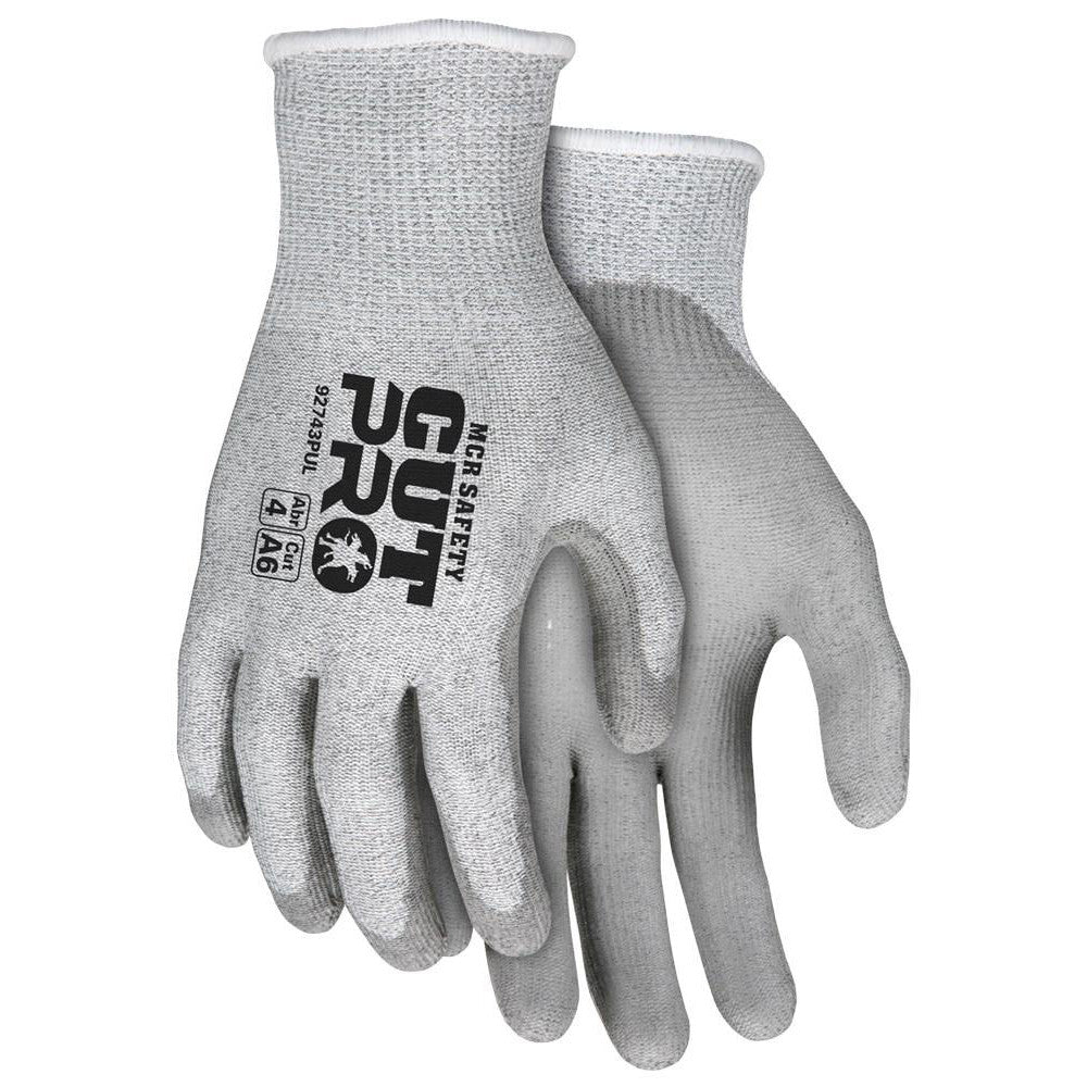 MCR Safety 92743PUM Cut, Puncture & Abrasion-Resistant Gloves Cut Pro 92743PU, Size Medium, ANSI Cut A6, ANSI Puncture 4, Polyurethane, HPPE
