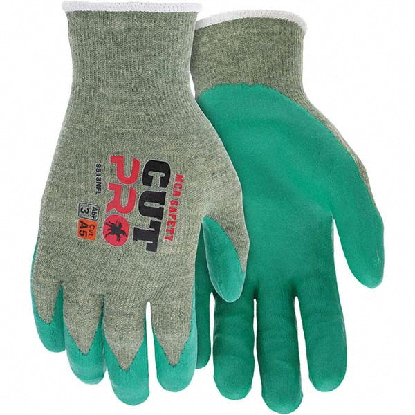 MCR Safety 9813NFL Cut, Puncture & Abrasion-Resistant Gloves Cut Pro 9813NF, Size Large, ANSI Cut A5, ANSI Puncture 3, Flat Nitrile, HPPE