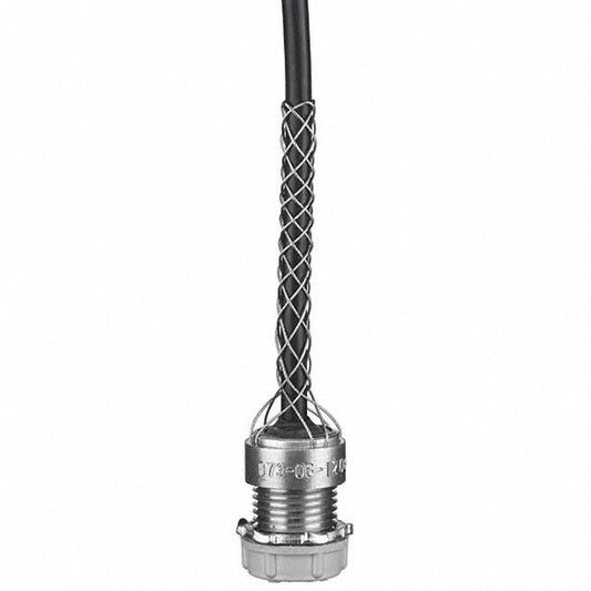 Bryant Electric BDSR43 Strain Relief Cord Grips Shape Straight Conduit Type Dust-tight Maximum Cable Capacity (Decimal Inch) 0.5400 in Minimum Cable Capacity (Decimal Inch) 0.4300 Thread Size 1/2 in Thread Standard NPS Overall Length 5.953 in Standards Met UL Li
