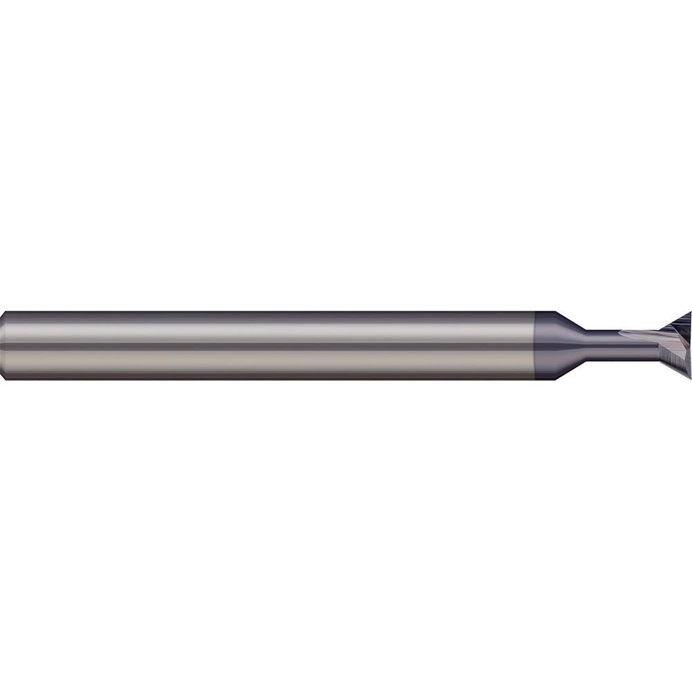 Micro 100 DT-375-090-010X Dovetail Cutter 90 &deg, 3/8" Cut Dia, 0.127" Cut Width, Solid Carbide