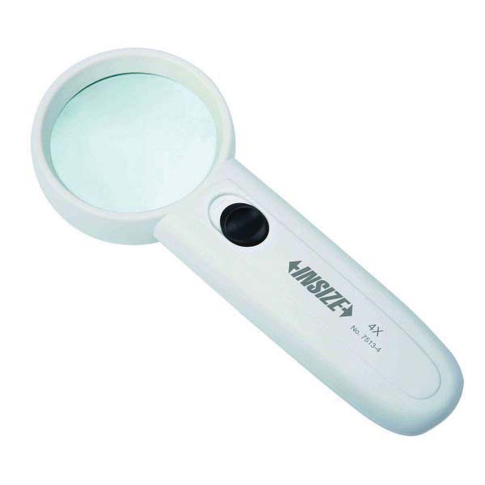 Insize USA LLC 7513-4 Lighted Magnifier 4x, Round, Glass
