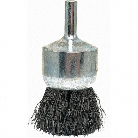 Brush Research Mfg. BNS10S10 End Brushes 1" Dia, Stainless Steel, Crimped Wire