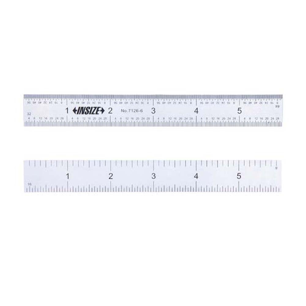 Insize USA LLC 7126-12 Steel Rule 4R Graduation, Rigid, 63/64" OAW