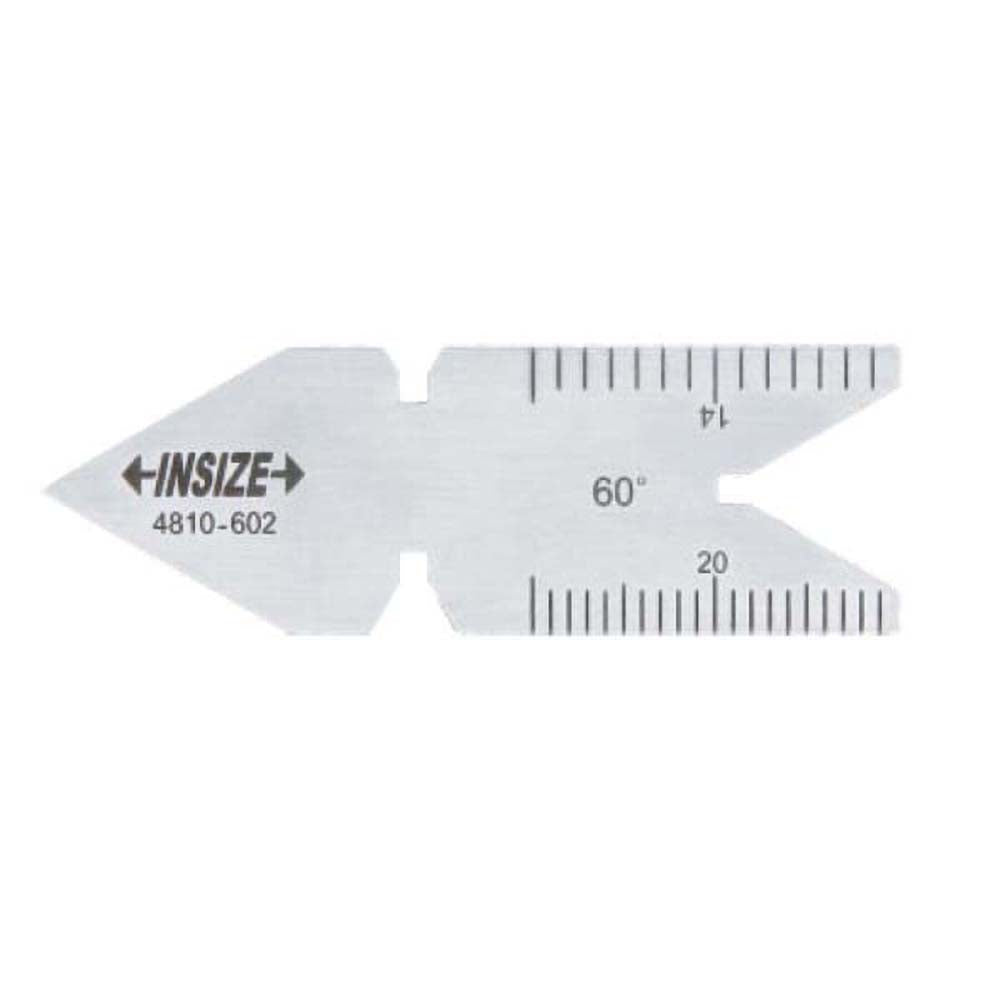 Insize USA LLC 4810-55 Center Gages Type Center Gage  Angle 55.00  Graduation (Inch) 1/14 1/20 1/24 1/32  Material Stainless Steel  