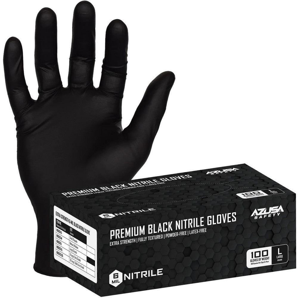 AZUSA Safety ND6020-M Disposable Gloves Medium, 6 mil Thick, Nitrile, Industrial Grade