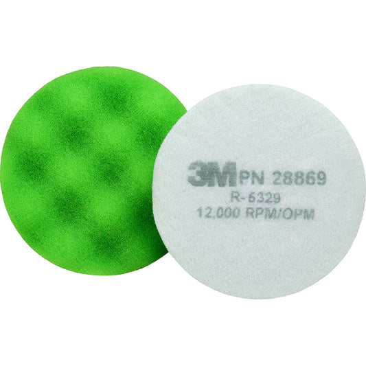 3M 7100082540 Bonnets & Pads Diameter (Fractional Inch) 3-1/4  Product Type Buffing Pad Buffing Pad  Material Foam  Color Green  Maximum RPM 12000.000  Attachment Type Hook & Loop