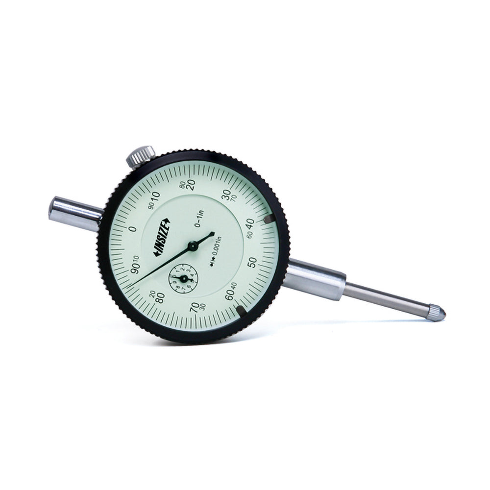 Insize USA LLC 2307-1RF Dial Drop Indicator 1.0000" Max Measurement, 0-100 Dial Reading, +/-0.001" Accuracy