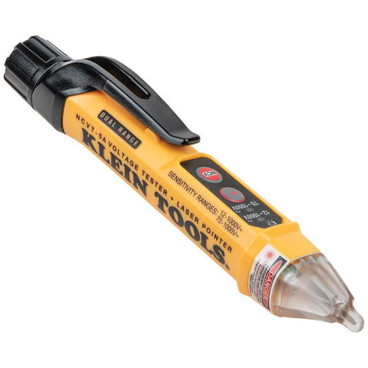 Klein Tools NCVT-5A Circuit Continuity & Voltage Testers Tester Type Non-Contact Voltage Tester  Power Supply AA Battery  Includes (2) AA Batteries Laser Pointer  Standards CAT IV 1000 V Laser Class IIIa, 630-670nm, Max Power 5mW  