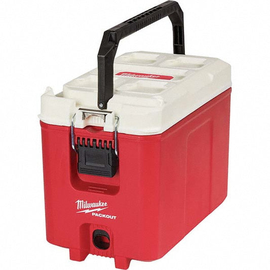 Milwaukee Tool 48-22-8460 Portable Coolers Portable Cooler Type Cooler  Body Color Red White  Volume Capacity 16 qt  Material Plastic  Ice Retention Time 24hr  Overall Height 13.0000in