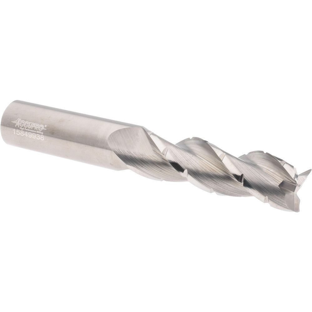 Accupro 125641 Roughing End Mill 3 Flutes, 0.03" Corner Radius, Chipbreaker, Solid Carbide