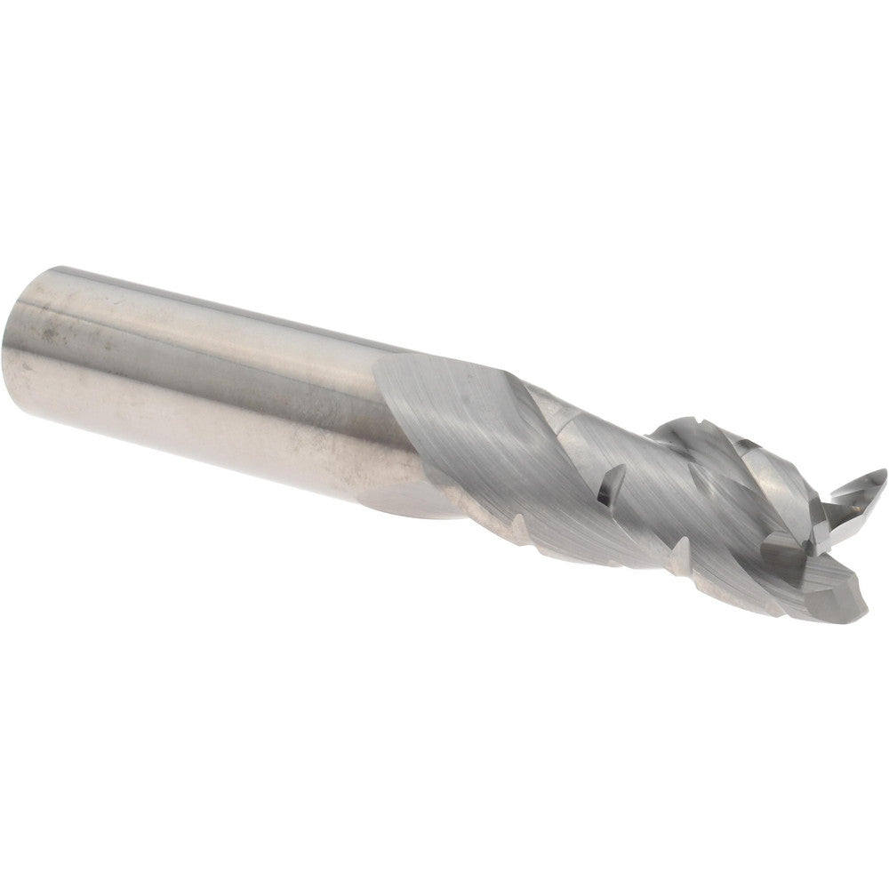 Accupro 118988 Roughing & Finishing End Mill 1/2" Dia, 3 Flutes, 0.03" Corner Radius, Solid Carbide