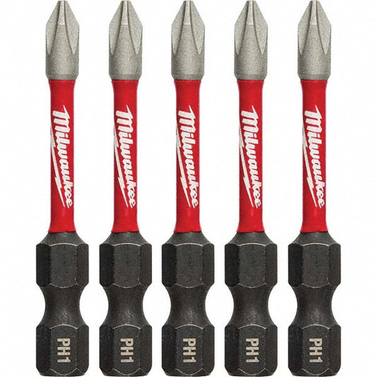 Milwaukee Tool 48-32-4638 Power Screwdriver Bit #1 Phillips, 1/4" Hex Drive
