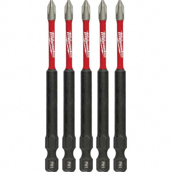 Milwaukee Tool 48-32-4565 Power Screwdriver Bit #1 Phillips, 1/4" Hex Drive