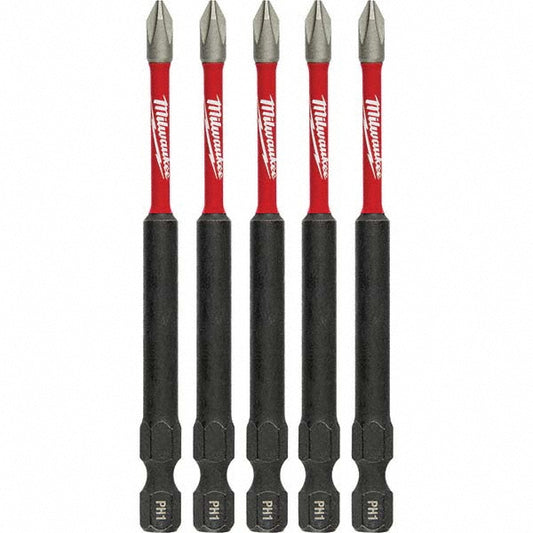 Milwaukee Tool 48-32-4565 Power Screwdriver Bit #1 Phillips, 1/4" Hex Drive