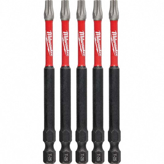 Milwaukee Tool 48-32-4579 Power Screwdriver Bit T25 Torx, 1/4" Hex Drive