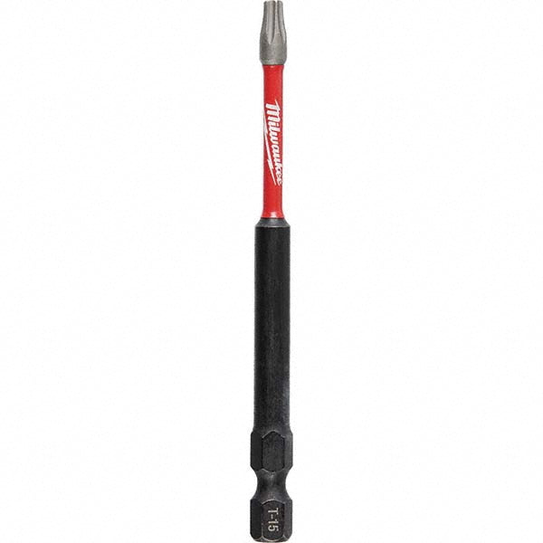 Milwaukee Tool 48-32-4577 Power Screwdriver Bit T15 Torx, 1/4" Hex Drive