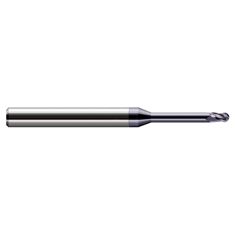 Harvey Tool 34220-C3 Ball End Mill 0.0200" Dia, 0.0300" LOC, 3 Flute, Solid Carbide