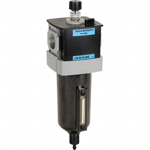 Wilkerson L28-04-KL00B Standard Compressed Air Lubricator 1/2" Port, NPT Ends, 110 CFM
