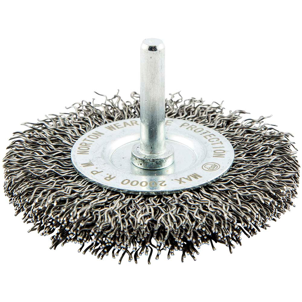 Norton 66252839096 Wheel Brush 3" Wheel Dia, Stringer Bead