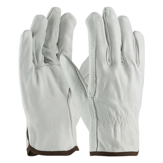 PIP 68-101/M Work Gloves PiP 68-101, Size Medium, Leather Lined, Leather, General Purpose