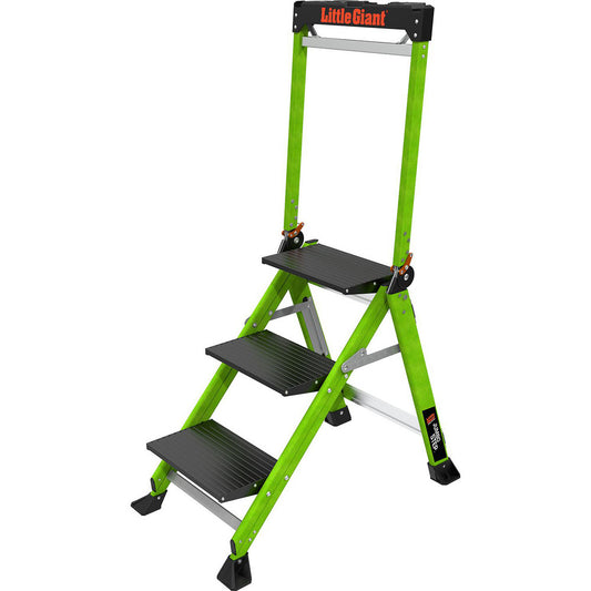Little Giant Ladder 11933 Step Ladders Height 3 ft 6 in (Feet) Height (Inch) 36-1/2  Body Material Aluminum  Load Capacity (Lb) 375  Ladder Rating Type IAA  Color Silver