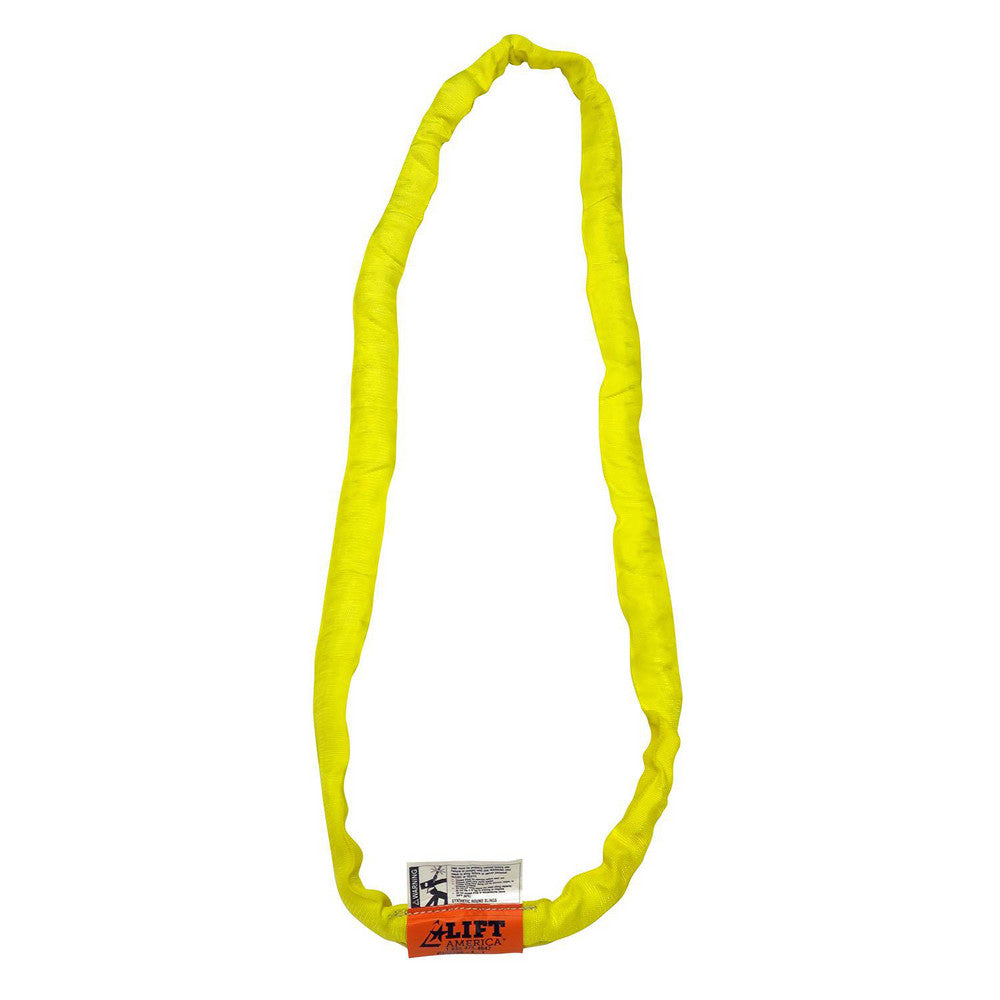 Lift America SP90YELX03LA Endless, Type 5 Round Sling 3' Long, 8400 lb Vertical Capacity