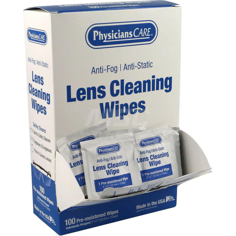 First Aid Only 91295 Eyewear Cleaning Wipes Pre-Moistened, Paper, Use with Glasses