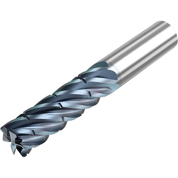 Seco 10008417 Corner Radius End Mill 1/2" Dia, 1-5/8" LOC, 0.0300" Radius, 6 Flute, Solid Carbide
