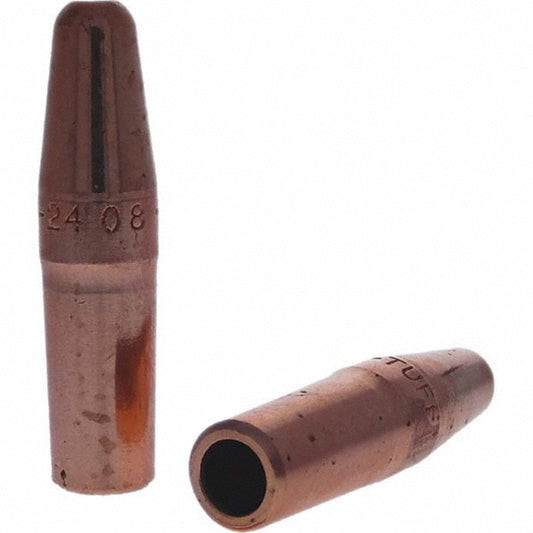 Tuffaloy 132-2408 Spot Welder Tips Tip Type Straight Tip A Nose (Pointed)  Material RWMA Class 2 - C18200  Overall Length 2 in  For Use With. 4RW Electrode Holder  Tip Diameter Inch 0.5 in  