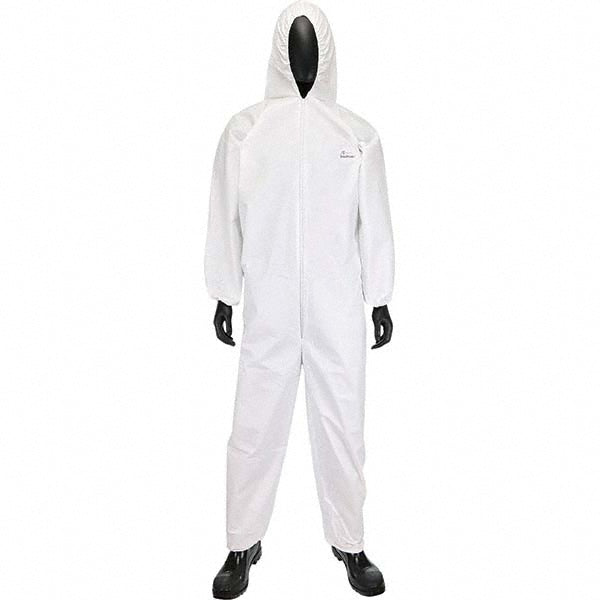 PIP 3606/XL Disposable Coveralls Liquid Protection, Size X-Large, 1.7100 oz, PosiWear BA, Zipper Closure