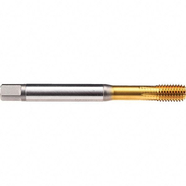 Emuge BU446A00.5007 Thread Forming Tap #10-24 UNC, 2BX Class of Fit, Bottoming, Powdered Metal High Speed Steel, TiN-T26 Coated