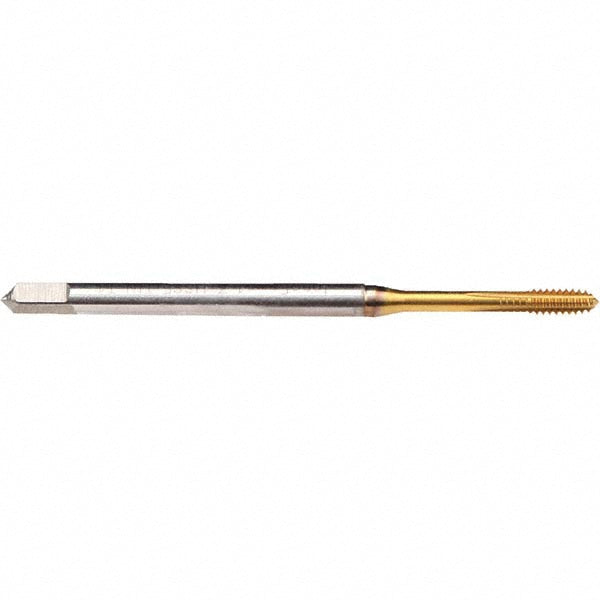 Emuge BU39Z700.5003 Thread Forming Tap #4-40 UNC, 2BX Class of Fit, Bottoming, Powdered Metal High Speed Steel, TiN Coated
