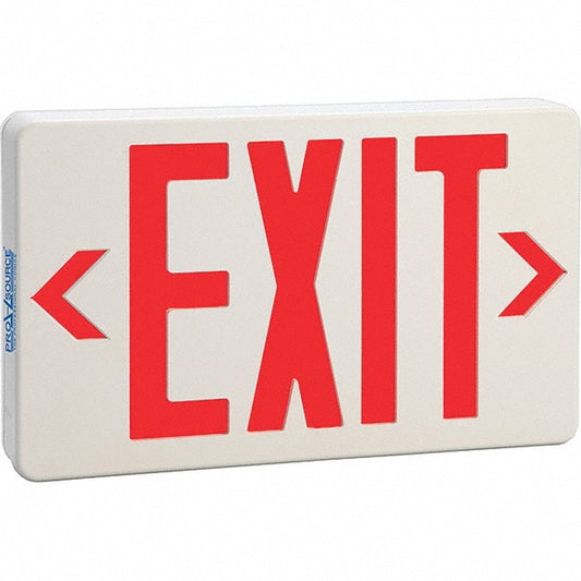 Pro-Source GX-200NR Illuminated Exit Signs Number of Faces 2  Light Technology LED  Letter Color Red  Mount Type Universal  Housing Material ABS  Housing Color White