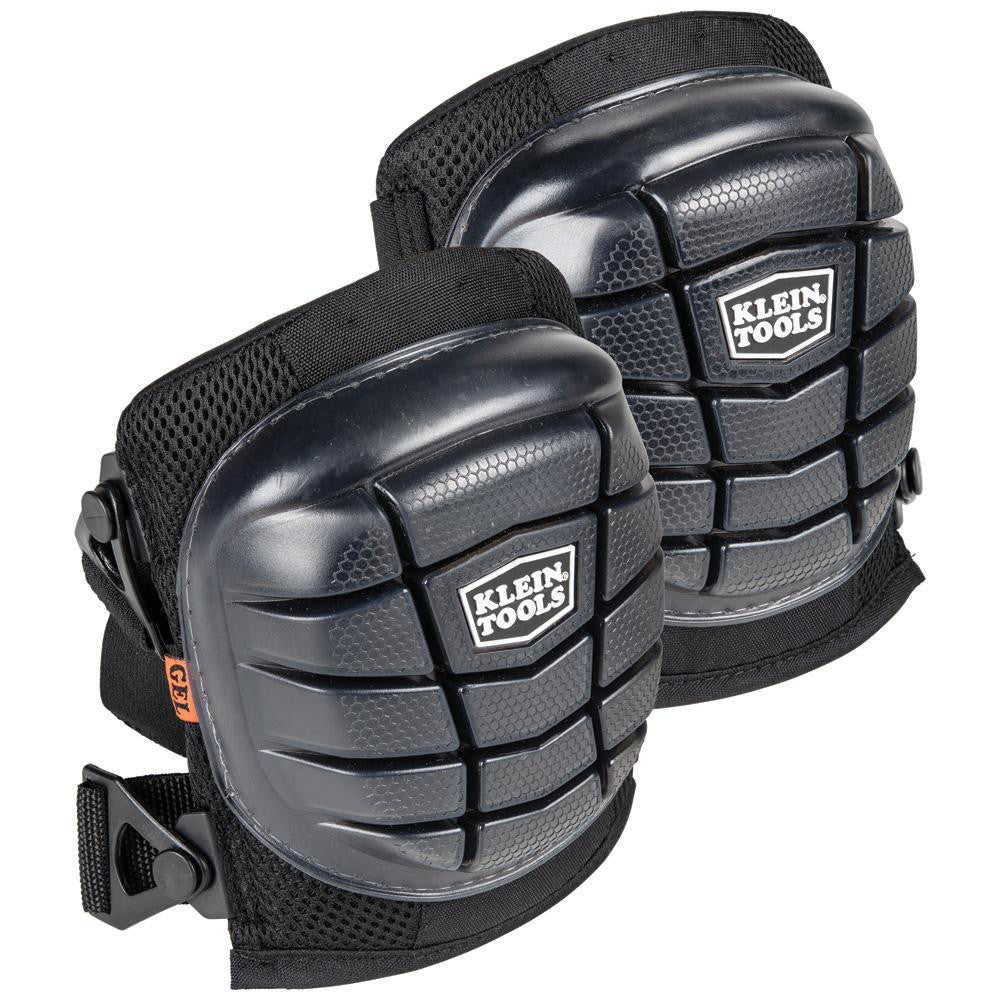 Klein Tools 60184 Knee Pads Closure Type Clips  Size Universal  Pad Material Gel  Cover Material Neoprene EVA Foam Polyester Nylon  Hard Protective Cap Yes  Strap Material Nylon Elastic