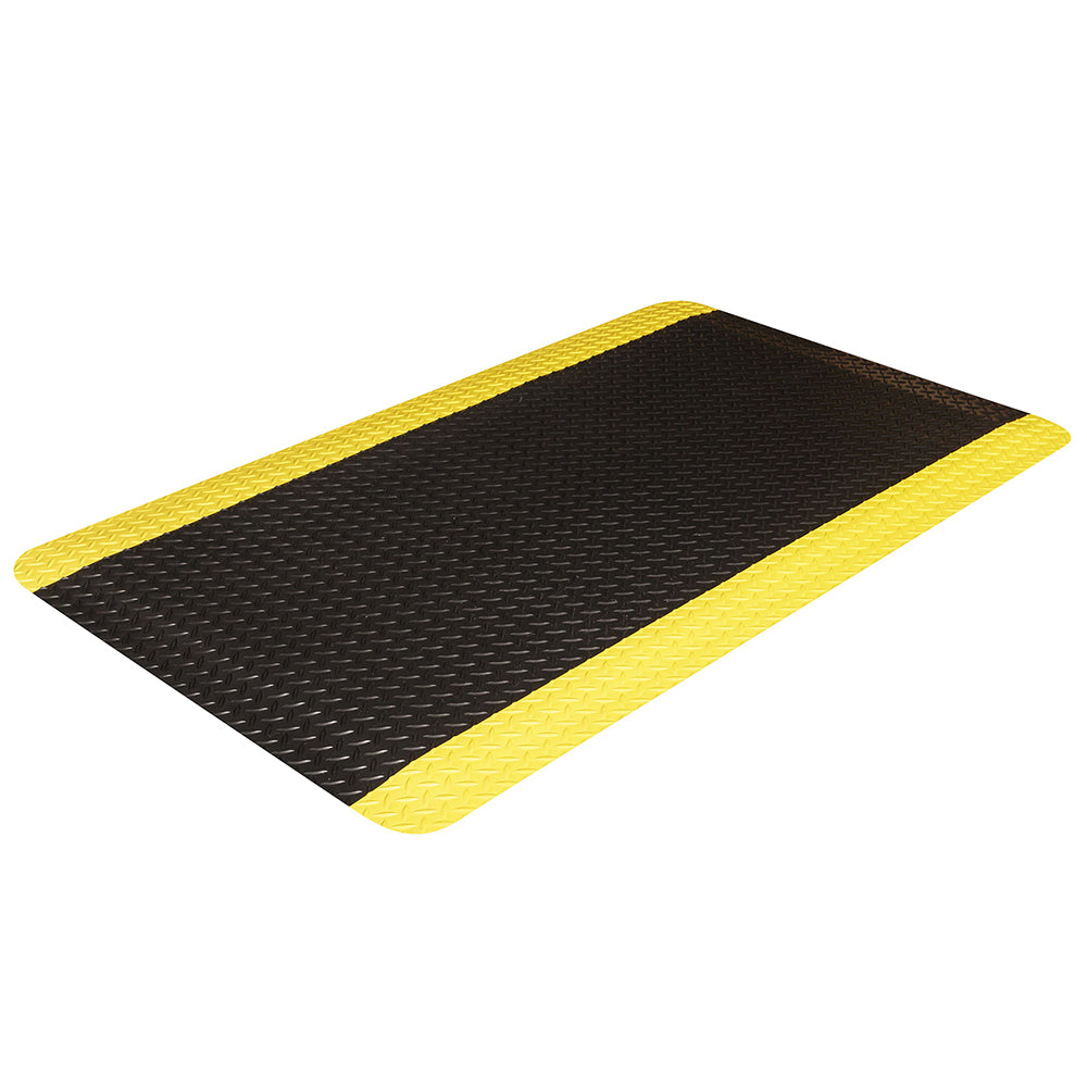 Crown Matting CD 3435YB Anti-Fatigue Mat 5' Length, 3' Wide, 7/8" Thick, Vinyl, Beveled Edge
