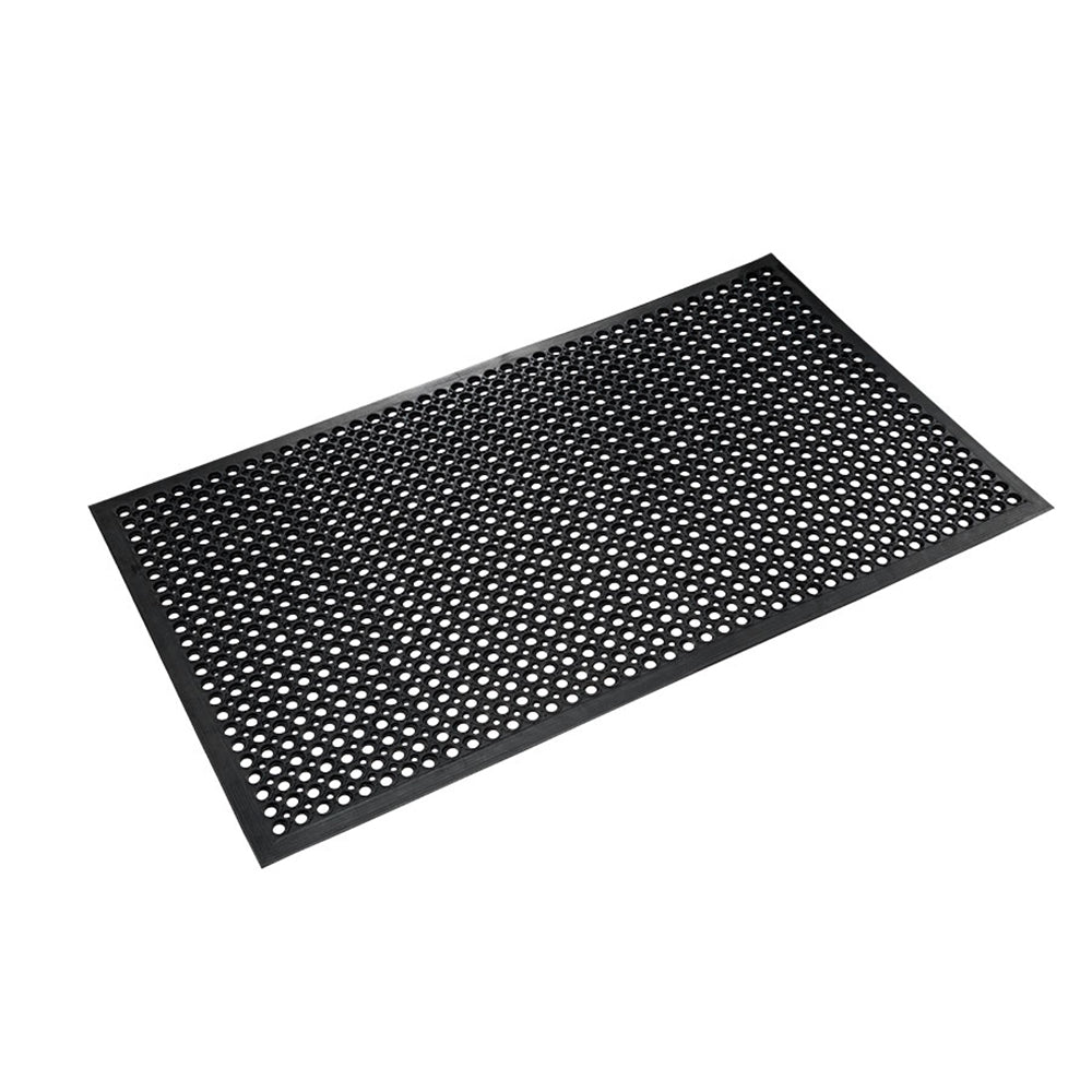Crown Matting WS CT35BK Anti-Fatigue Mat 5' Length, 3' Wide, 1/2" Thick, Rubber, Beveled Edge