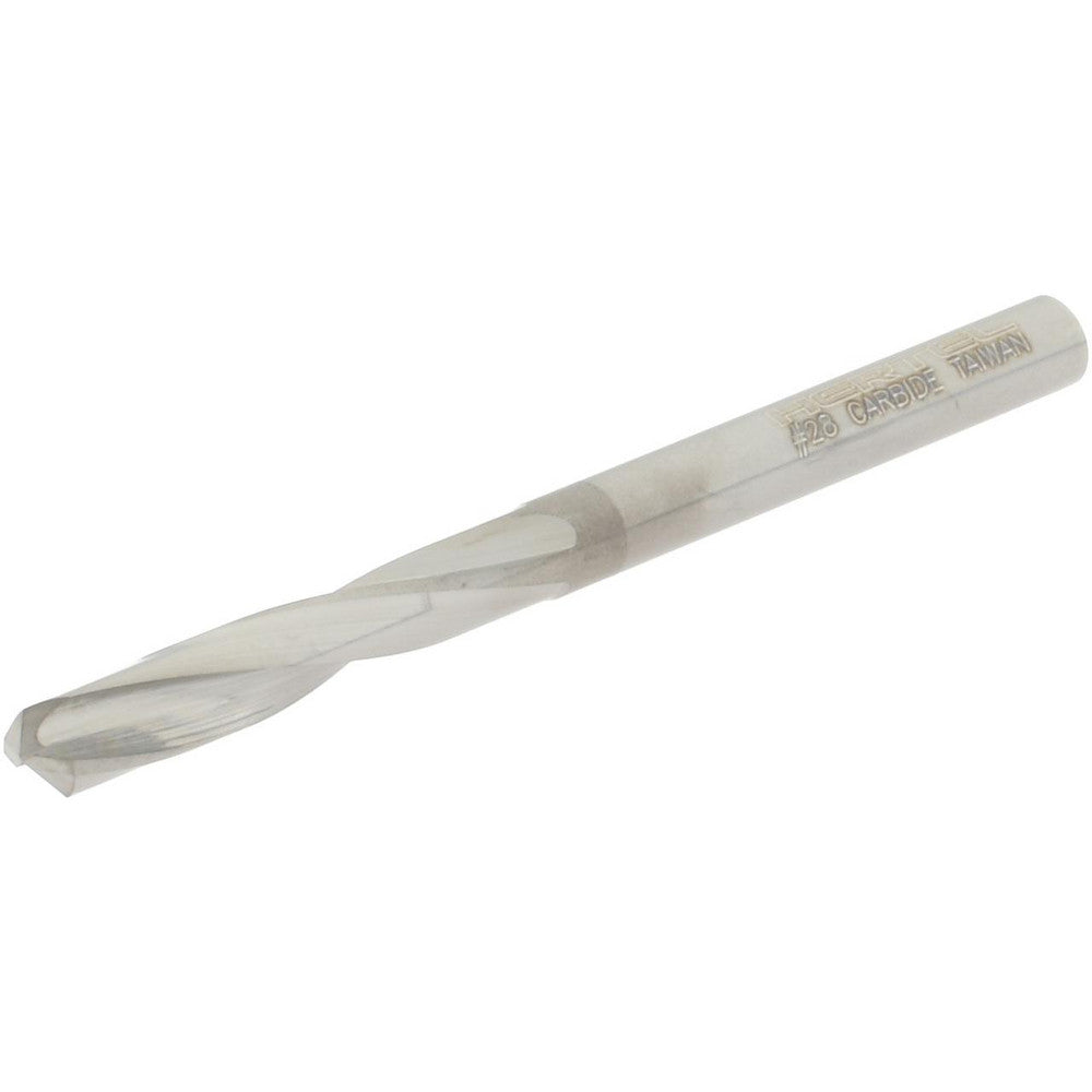 Hertel 16704355 Screw Machine Length Drill Bit #28, 135 &deg Point, Solid Carbide