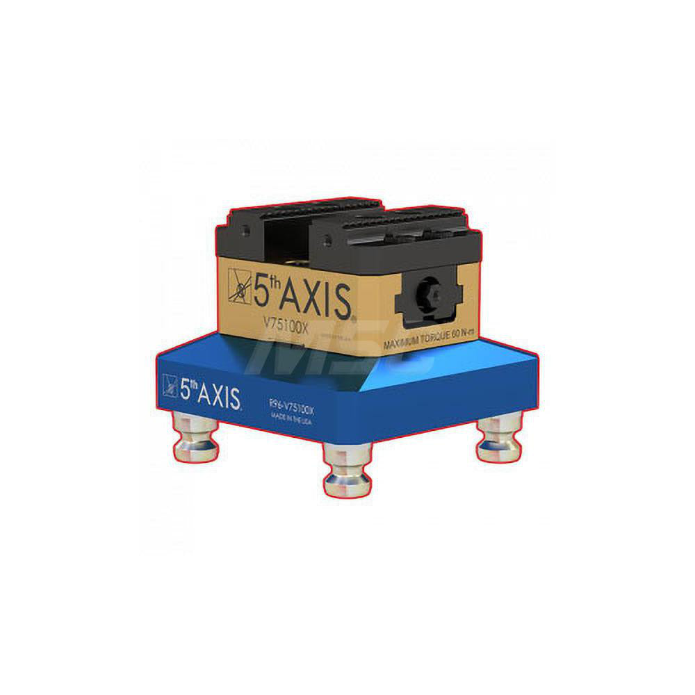 5th Axis A96-V75100X Self-Centering Vise 75.00 mm Jaw Width, 76.00 mm Max Jaw Opening