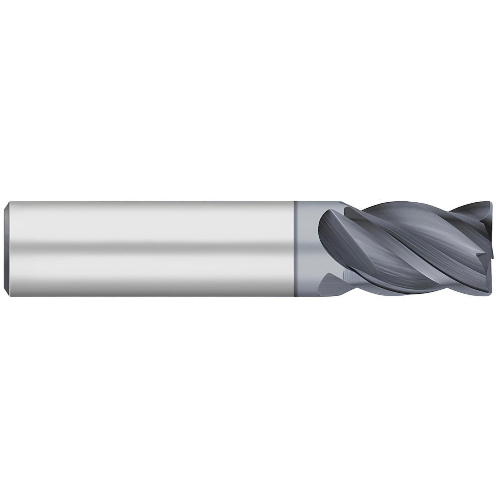 Titan USA TC21509 Corner Radius End Mill 1/4" Dia, 3/8" LOC, 1/64" Radius, 4 Flutes, Solid Carbide