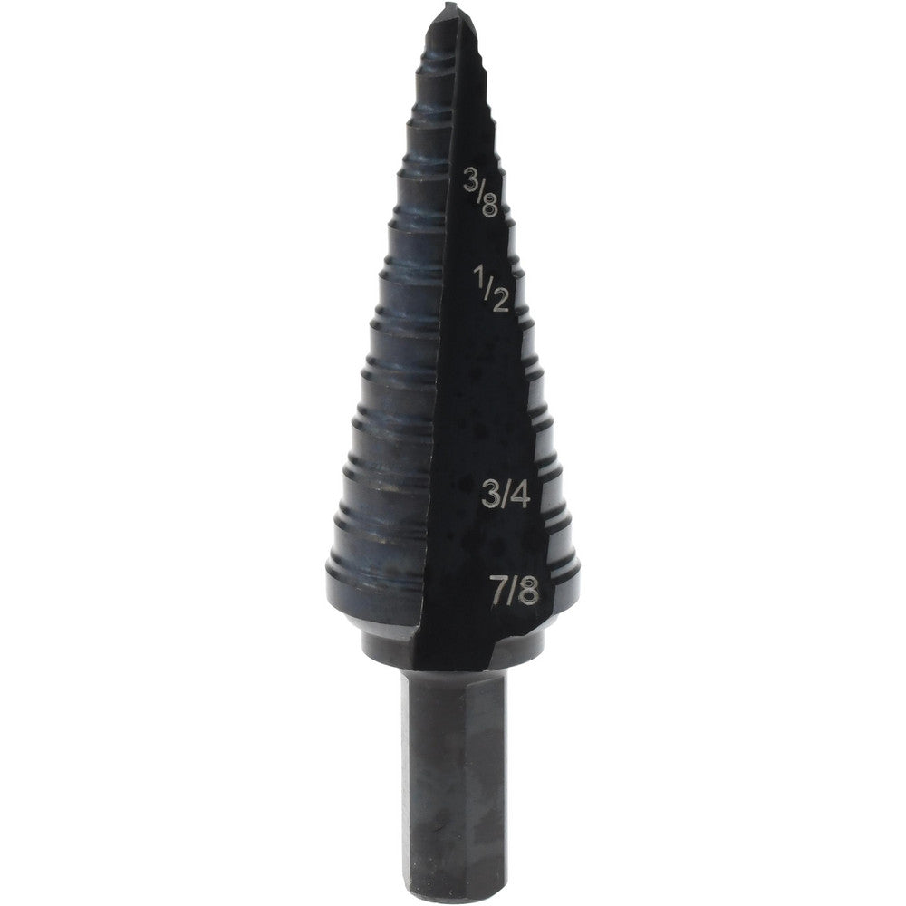 Greenlee GSB04 Multi-Hole Step Bit 3/8" Shank Dia, Steel, 12 Hole Sizes