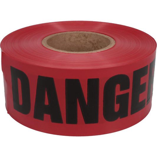 Value Collection T968DDD Barricade & Flagging Tape Tape Type Barricade  Legend Danger  Material Polyethylene  Thickness (mil) 3  Overall Length 1000.00ft  Roll Length (Feet) 1000