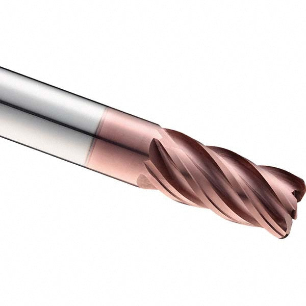 Kyocera SGS Precision Tools 38525 Corner Radius End Mill 1/8" Dia, 1/4" LOC, 0.015" Radius, 5 Flutes, Solid Carbide